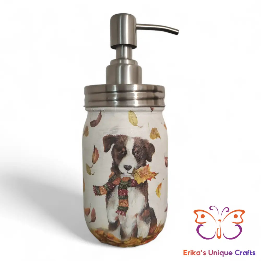 Mason Jar Soap Dispensers Fall Border Collie Soap Dispenser