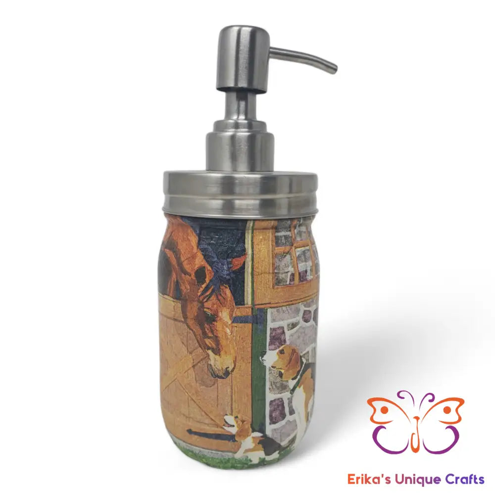 Mason Jar Soap Dispensers Horse & Beagles Soap Dispenser