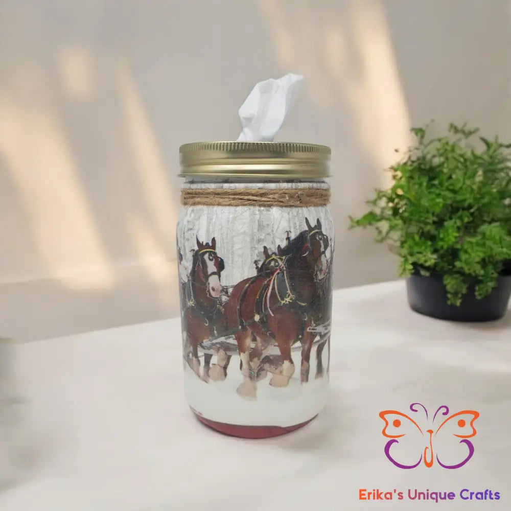 Mason Jar Tissue Dispenser Clydesdales Mason Jar