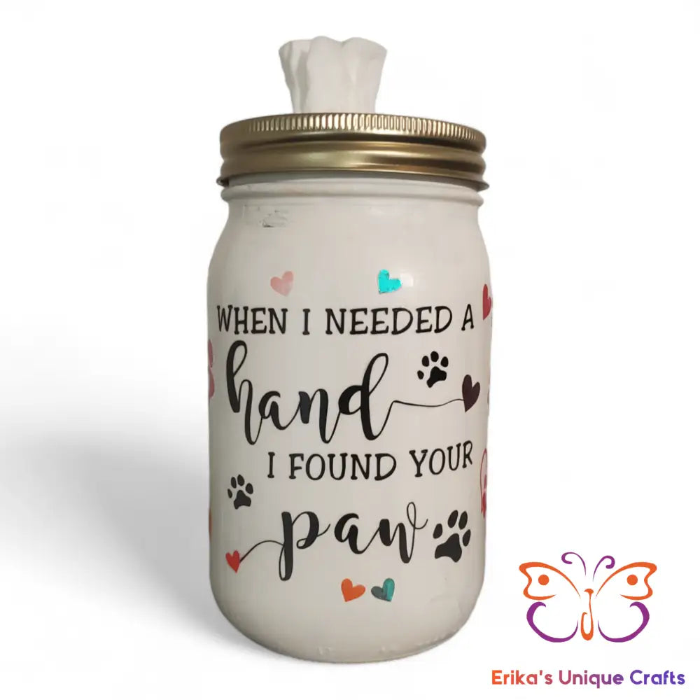 Mason Jar Tissue Dispenser Paw Mason Jar