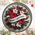 Merry Christmas Poinsettia Round Hanging Door Sign Door Sign