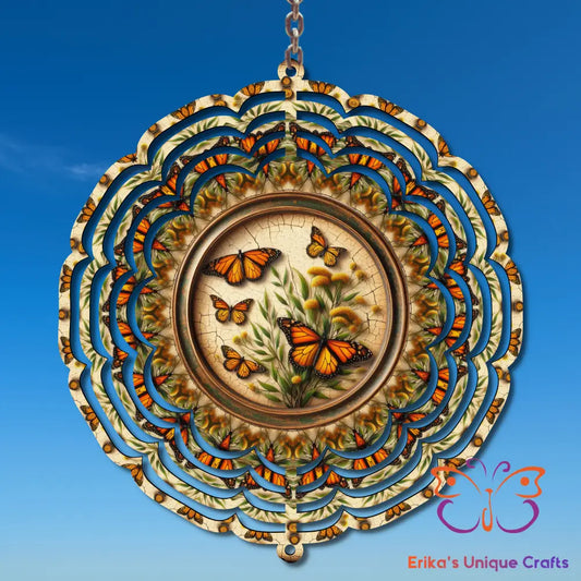 Monarch Butterflies Wind Spinner Wind Spinner