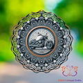 Motorcycle Blue Wind Spinner Wind Spinner