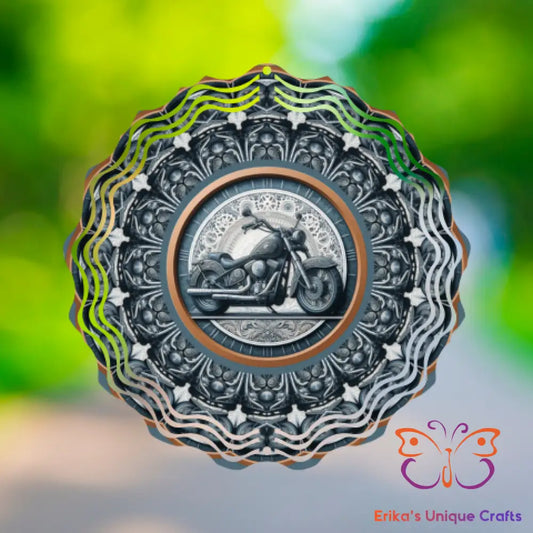 Motorcycle Blue Wind Spinner Wind Spinner