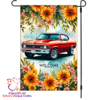 Muscle Car Welcome Garden Flag