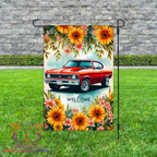 Muscle Car Welcome Garden Flag