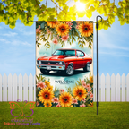 Muscle Car Welcome Garden Flag