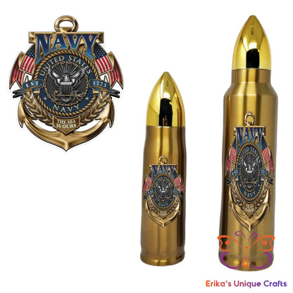 Navy Badge Bullet Thermos Bullet Thermos
