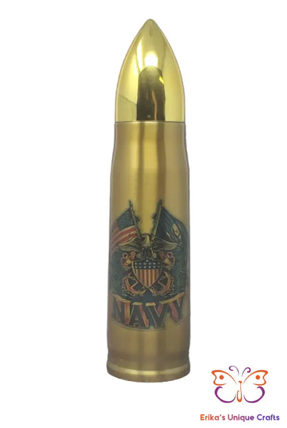 Navy Bullet Thermos - Erikas Crafts