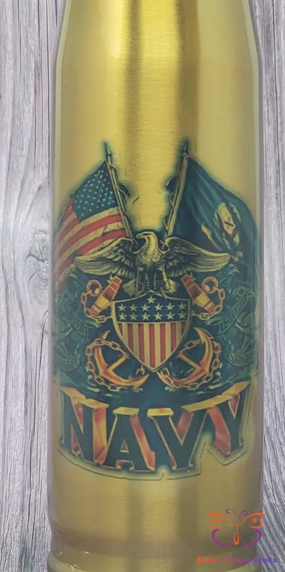 Navy Bullet Thermos - Erikas Crafts