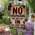 No Trespassing Garden Flag