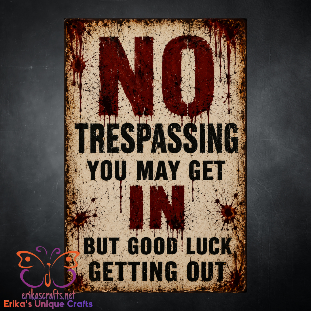 No Trespassing Garden Flag