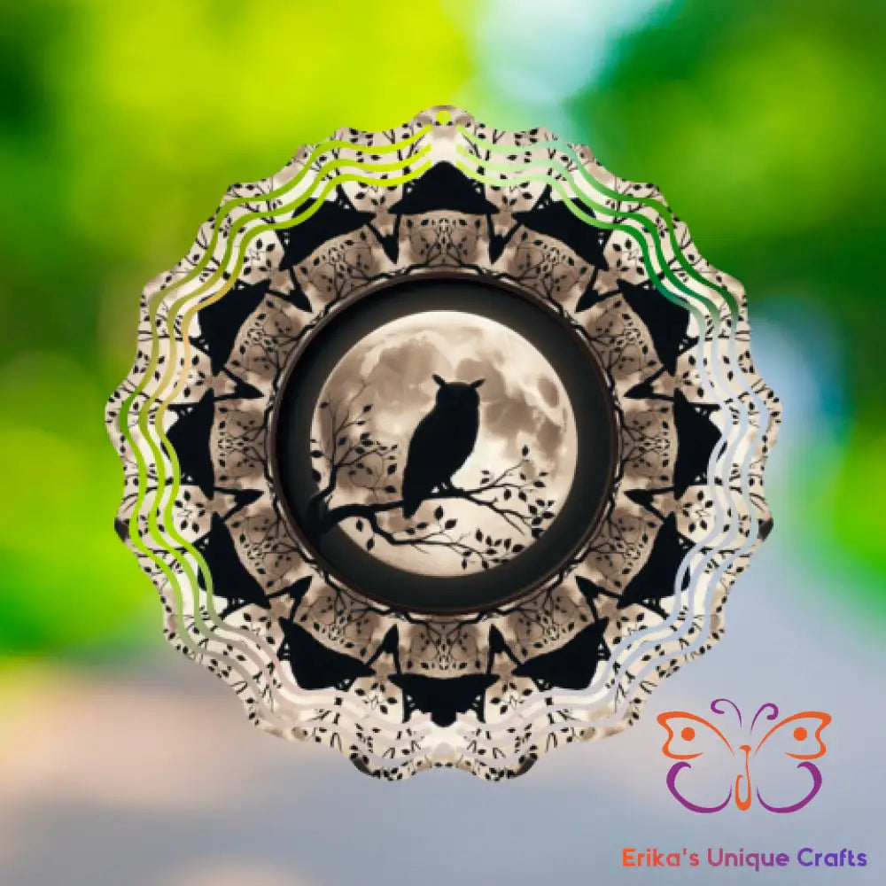 Owl Silhouette Wind Spinner Wind Spinner