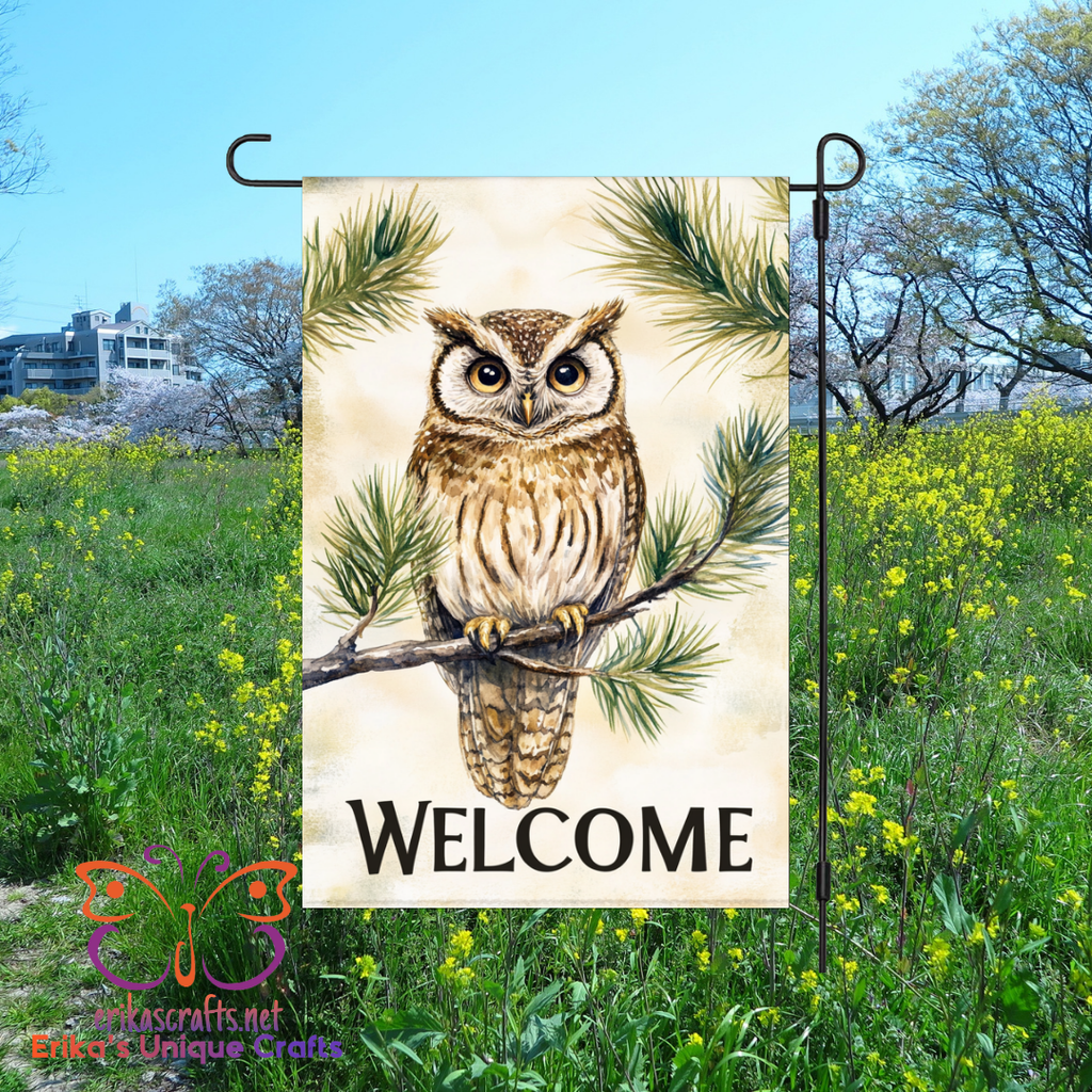 Forest Owl Garden Flag - Garden Flag