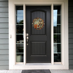 Owl and Pumpkin Metal Door Sign