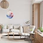Pastel Abstract Wave Round Hanging Door Sign - Door Sign