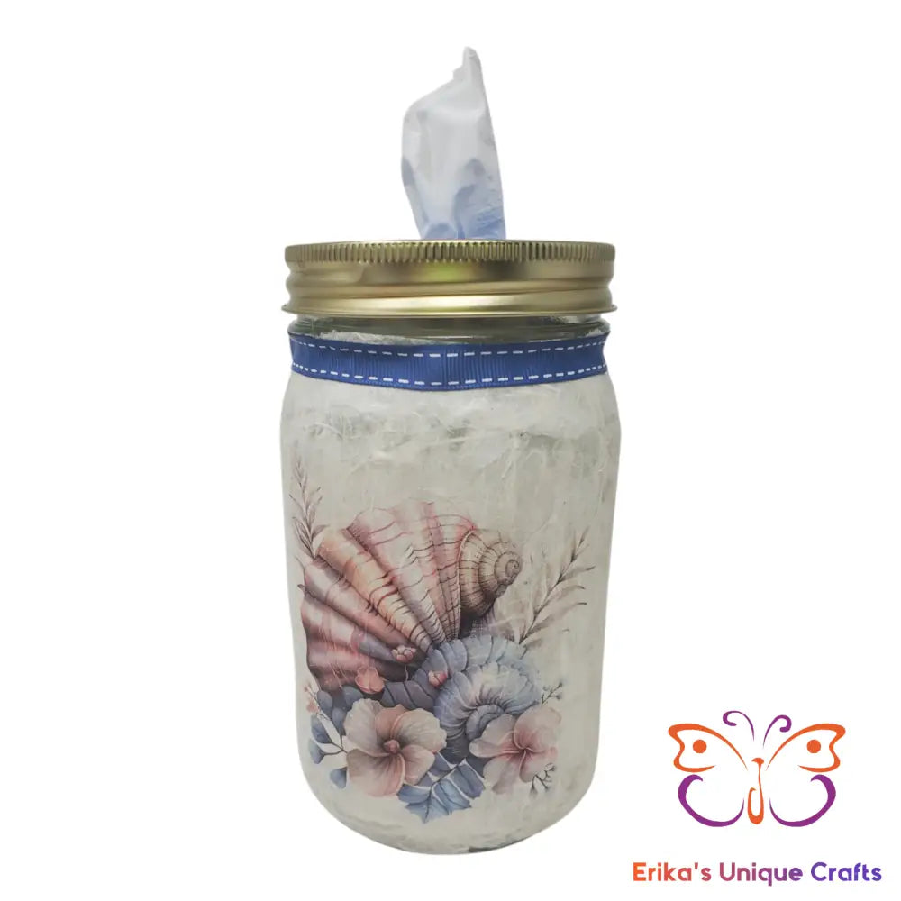 Pastel Seashells Mason Jar Mason Jar