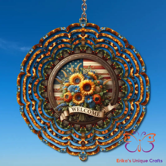 Patriotic Bouquet Welcome Wind Spinner Wind Spinner