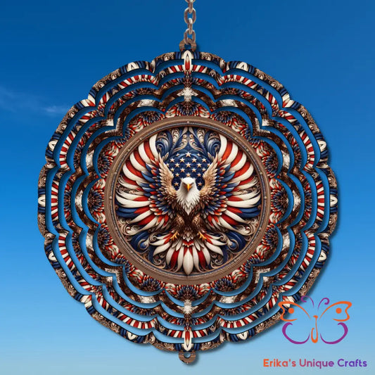 Patriotic Flying Eagle Wind Spinner Wind Spinner