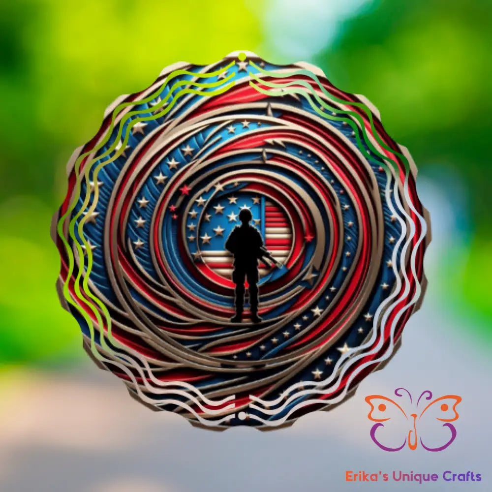 Patriotic Soldier Wind Spinner Wind Spinner