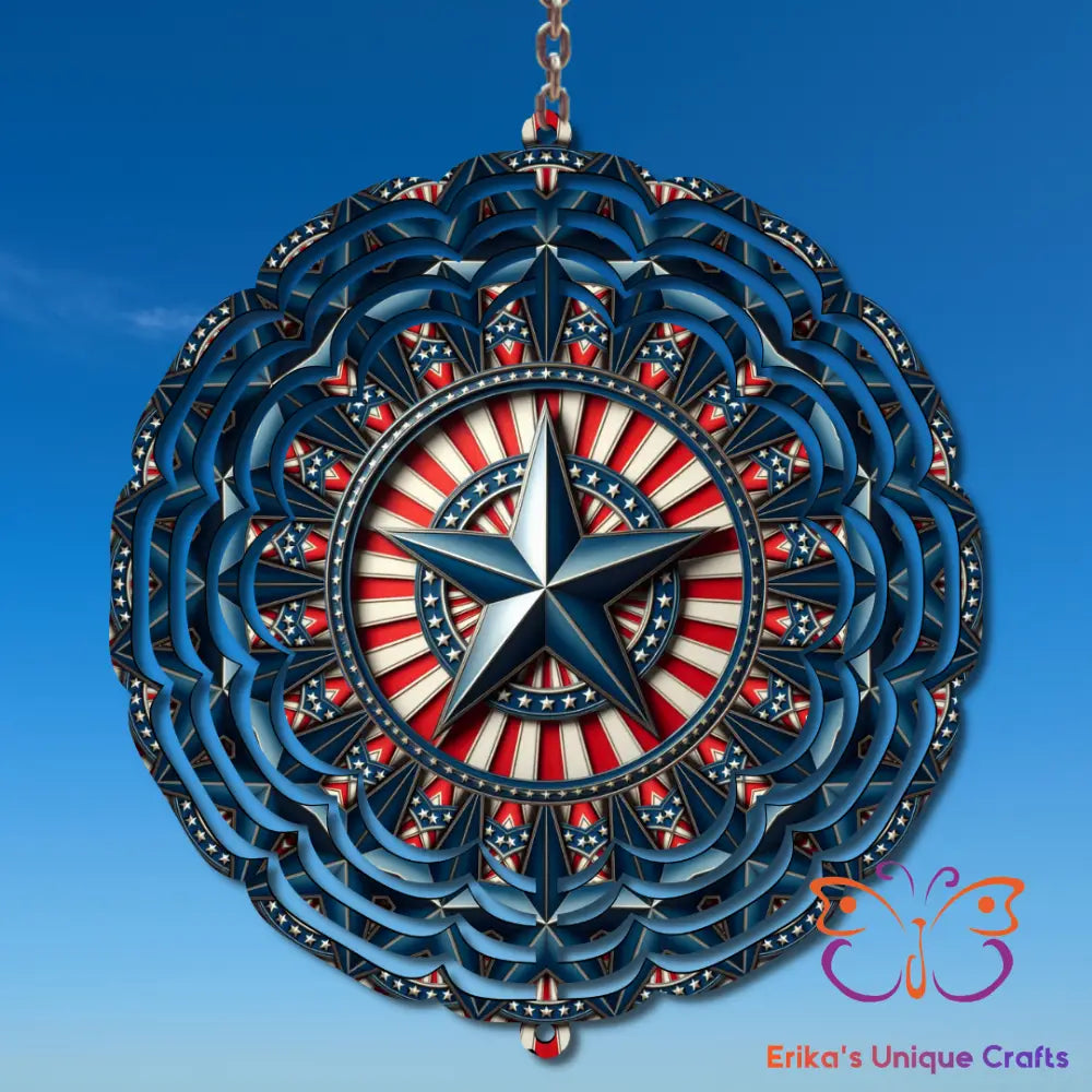 Patriotic Star Wind Spinner Wind Spinner