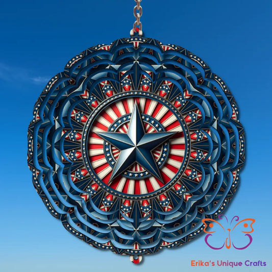 Patriotic Star Wind Spinner Wind Spinner