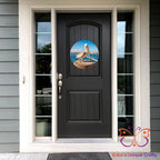 Pelican Round Hanging Door Sign Door Sign