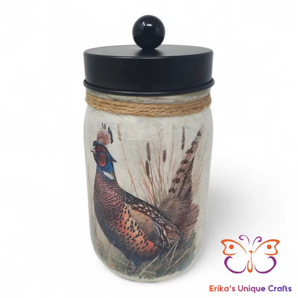 Pheasant Mason Jar Apothecary Lid Mason Jar