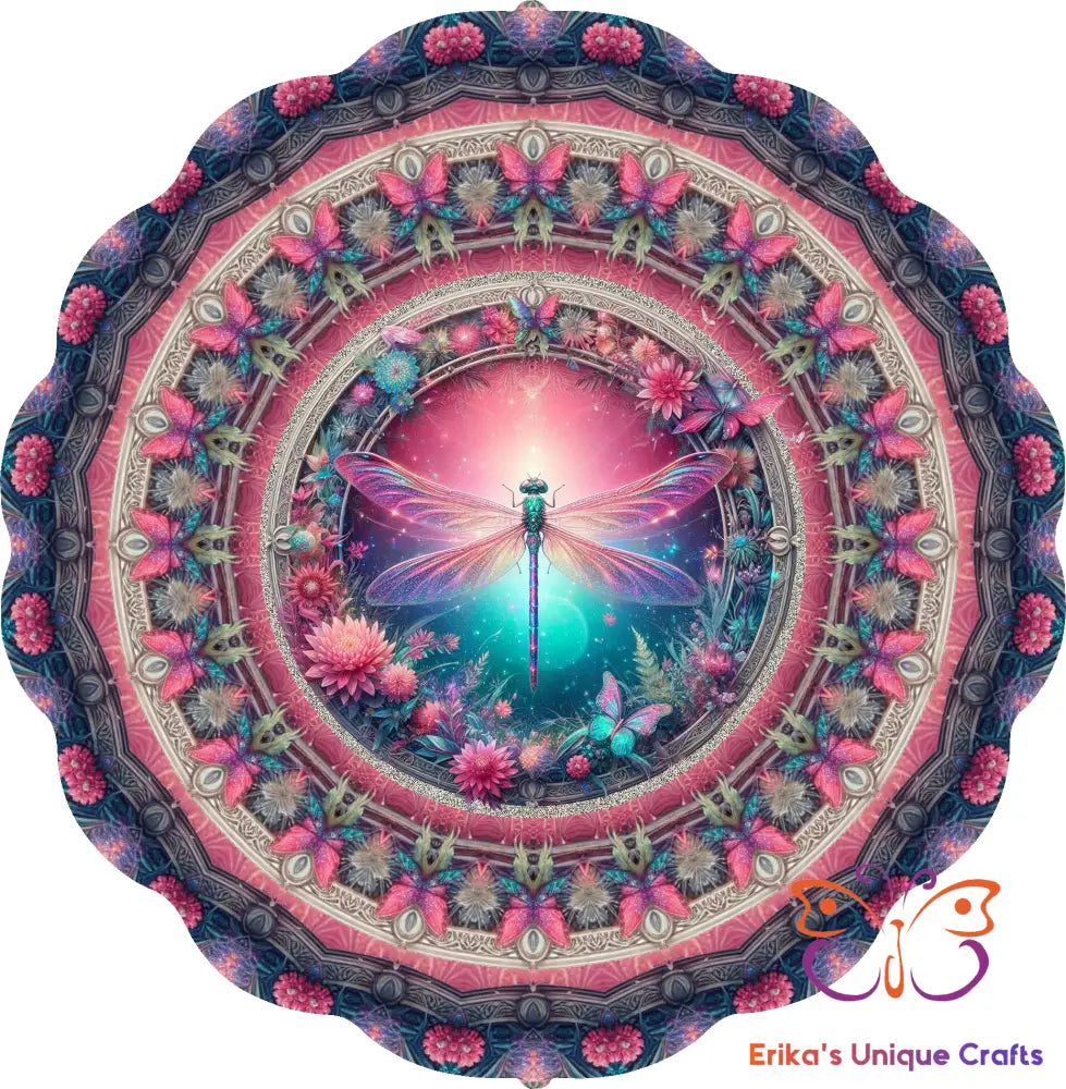 Pink Dragonfly Wind Spinner Wind Spinner