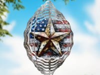 American Flag and Star Wind Spinner