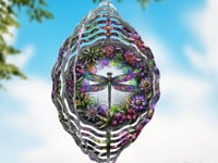 Dragonfly Flower Wind Spinner