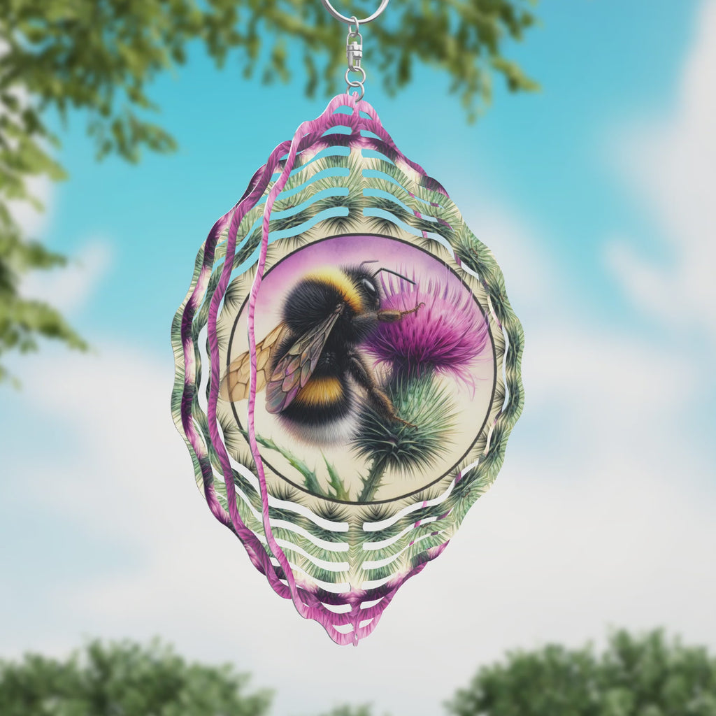 Thistle Bumblebee Wind Spinner