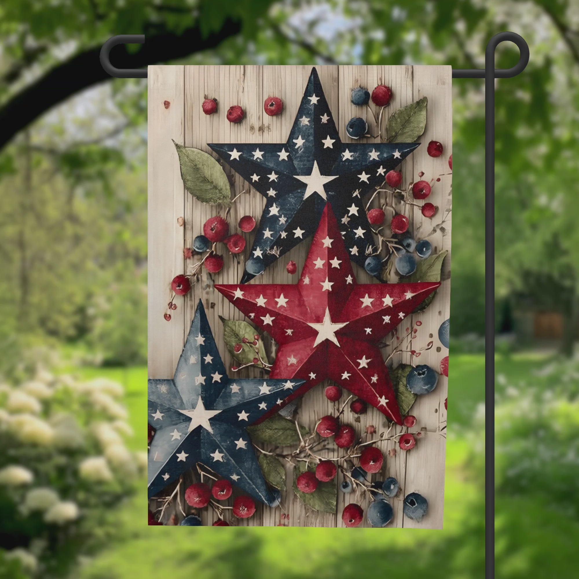 Primitive Stars Garden Flag