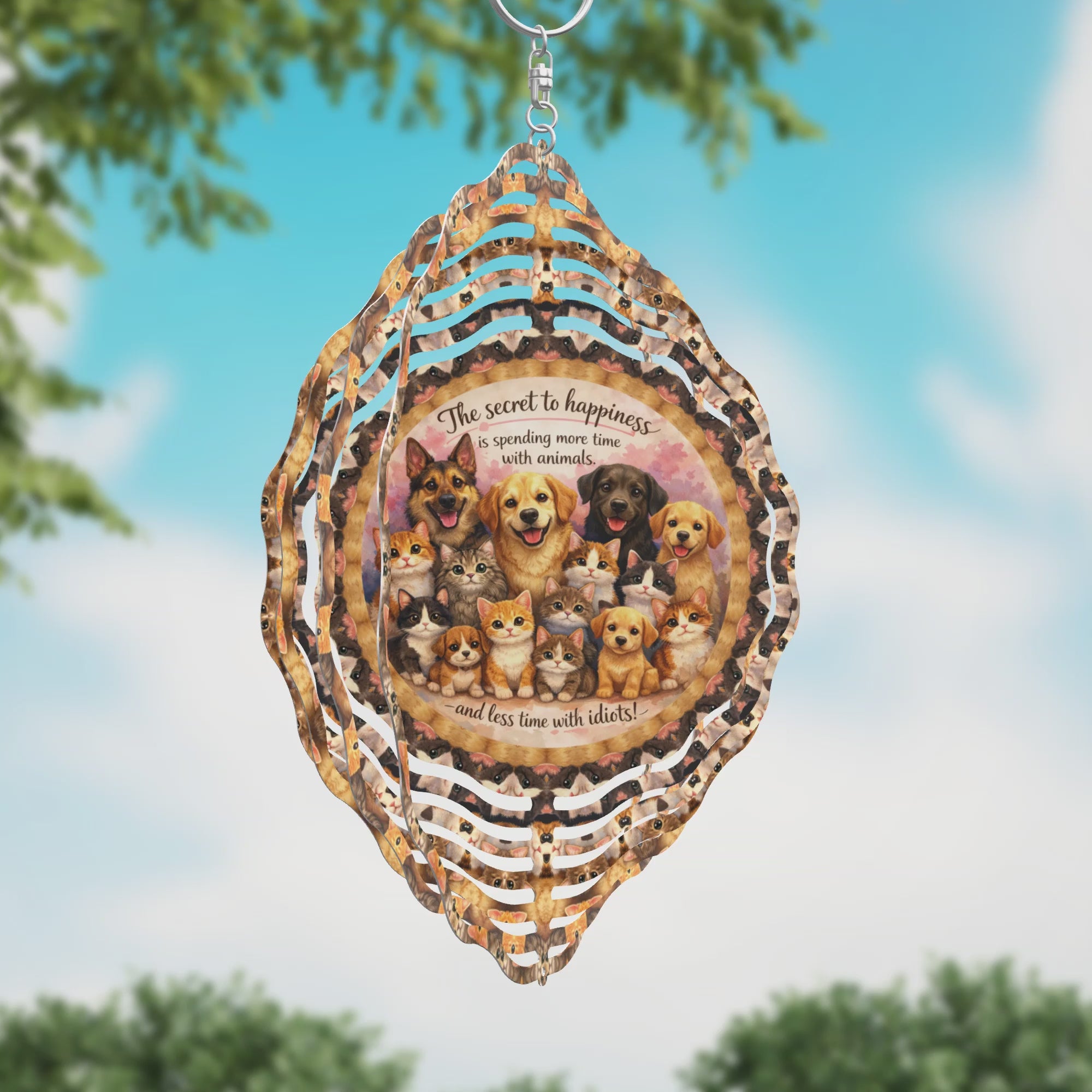 Secret to Happiness Wind Spinner