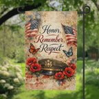 Honor Remember Respect Garden Flag