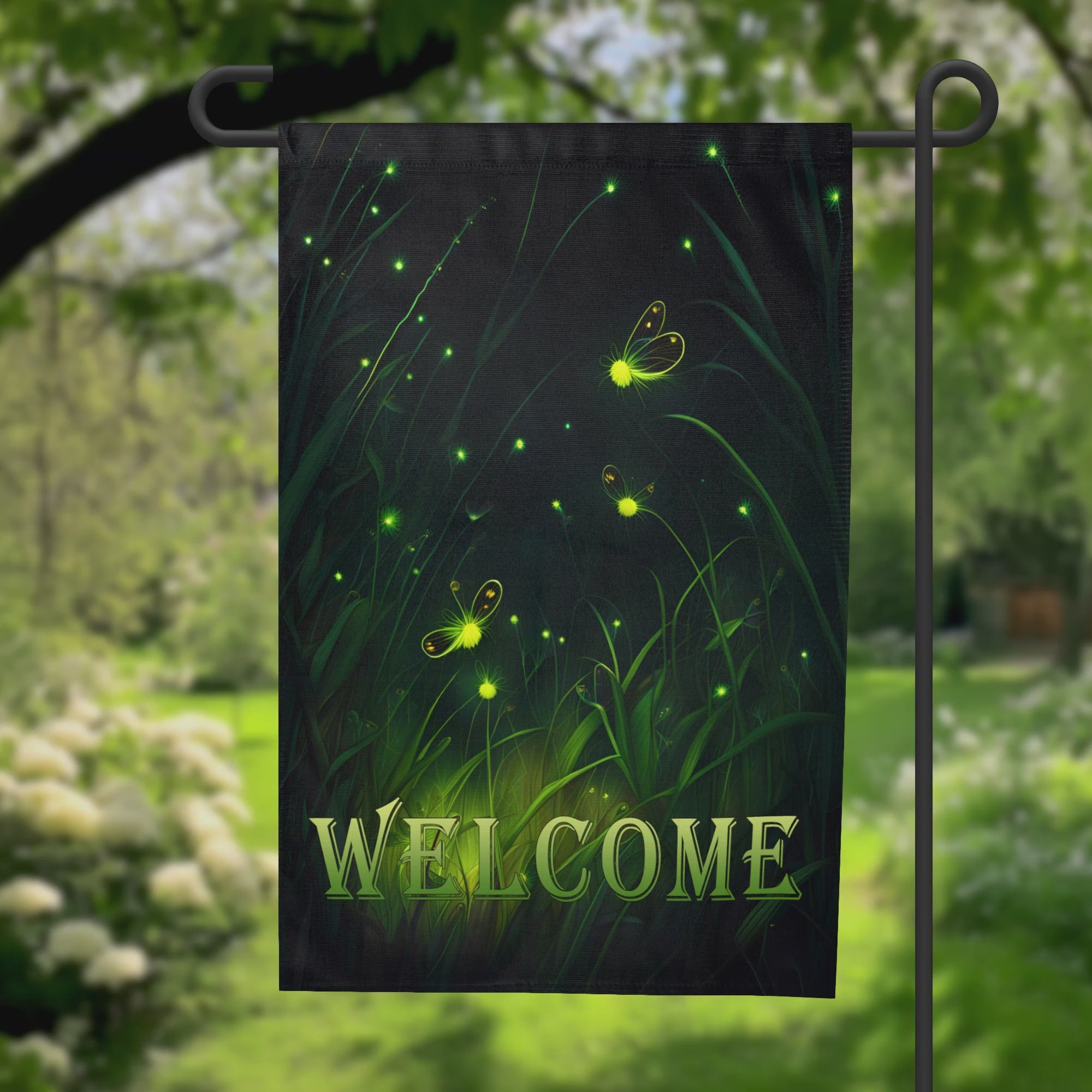 Fireflies Garden Flag