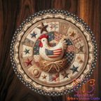 Americana Chicken  Metal Door Sign