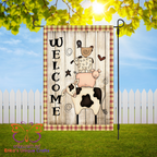 Primitive Farm Animals Garden Flag - Garden Flag