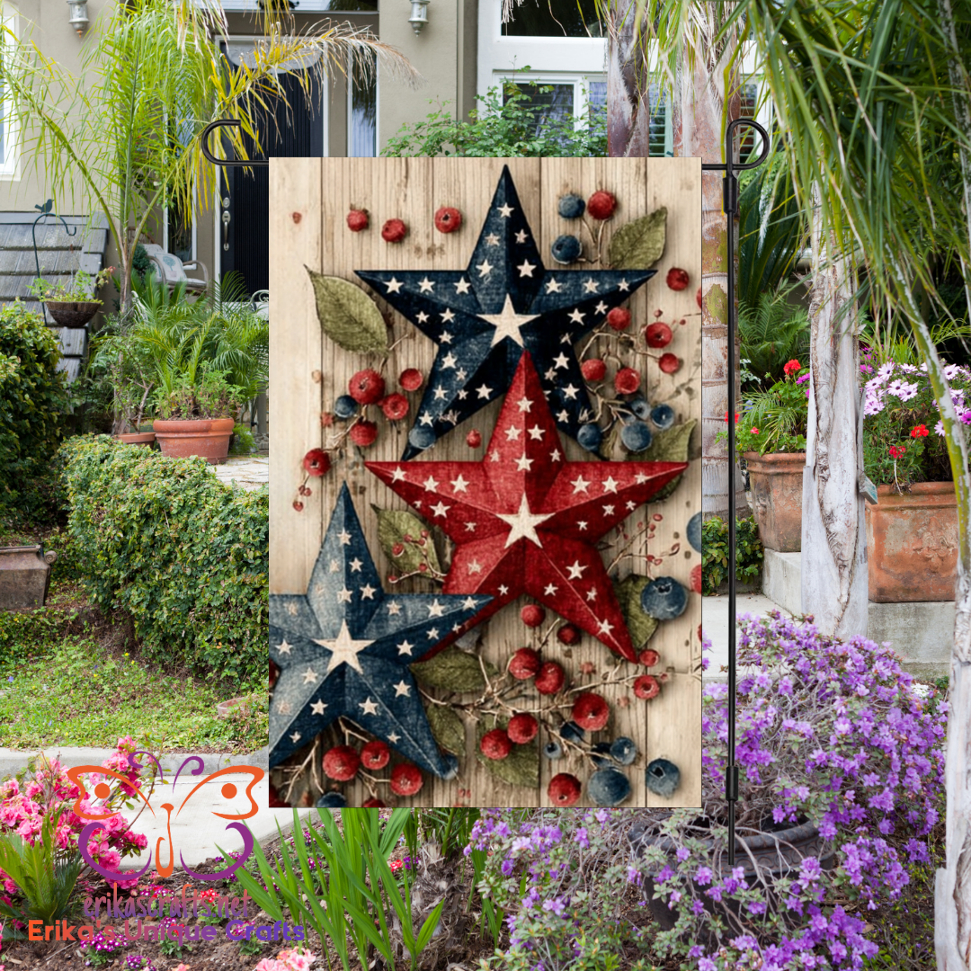 Primitive Stars Garden Flag