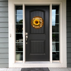 Quilted Sunflower Bumblebee Door Sign
