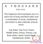 Reed Diffuser 3.5 Oz Glass Cube A Thousand Dreams Diffuser