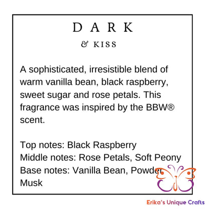 Reed Diffuser 3.5 Oz Glass Cube Dark Kiss Diffuser
