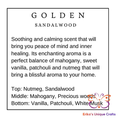 Reed Diffuser 3.5 Oz Glass Cube Golden Sandalwood Diffuser