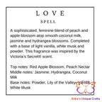 Reed Diffuser 3.5 Oz Glass Cube Love Spell Diffuser