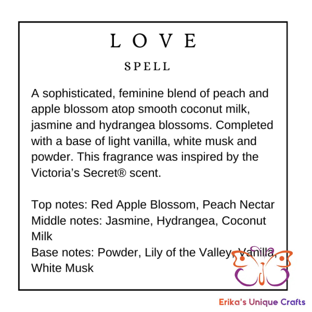 Reed Diffuser 3.5 Oz Glass Cube Love Spell Diffuser