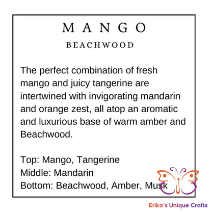Reed Diffuser 3.5 Oz Glass Cube Mango Beachwood Diffuser