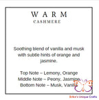 Reed Diffuser 3.5 Oz Glass Cube Warm Cashmere Diffuser
