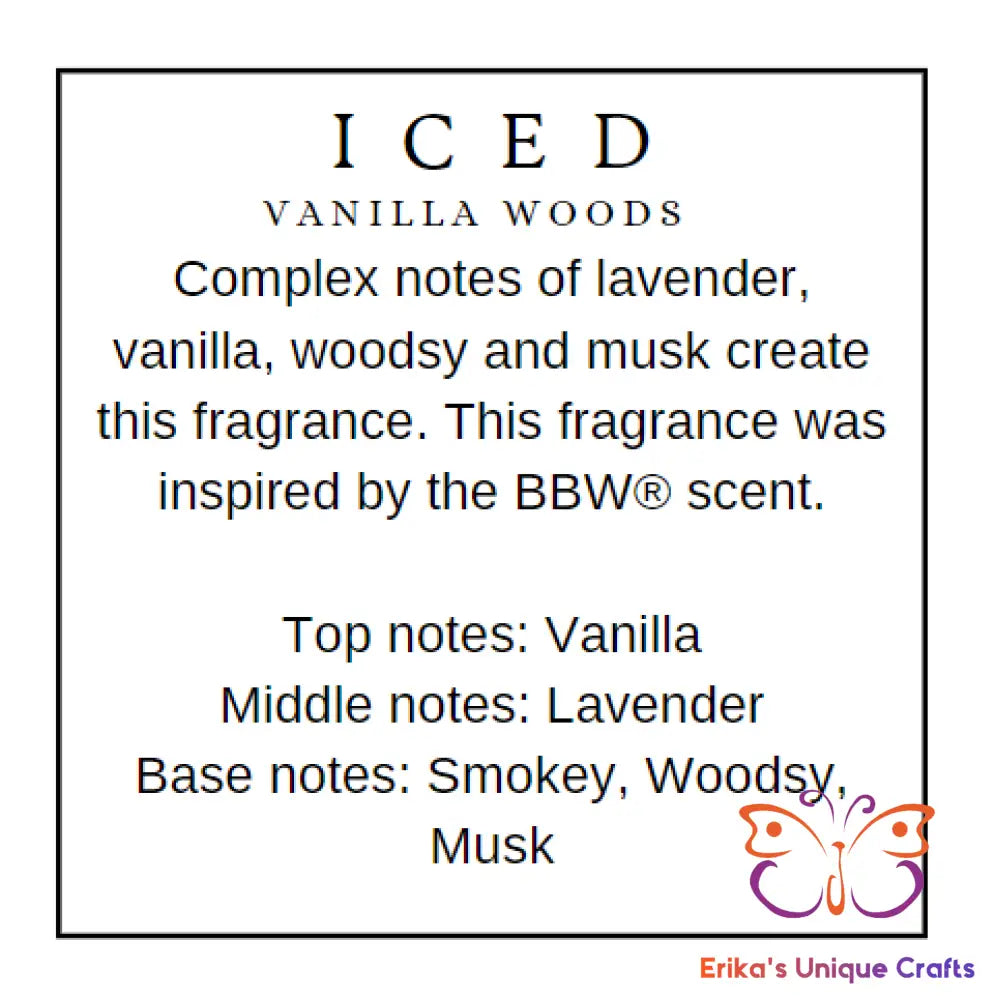 Reed Diffuser 6 Oz Frosted Round Bottle Iced Vanilla Woods Diffuser