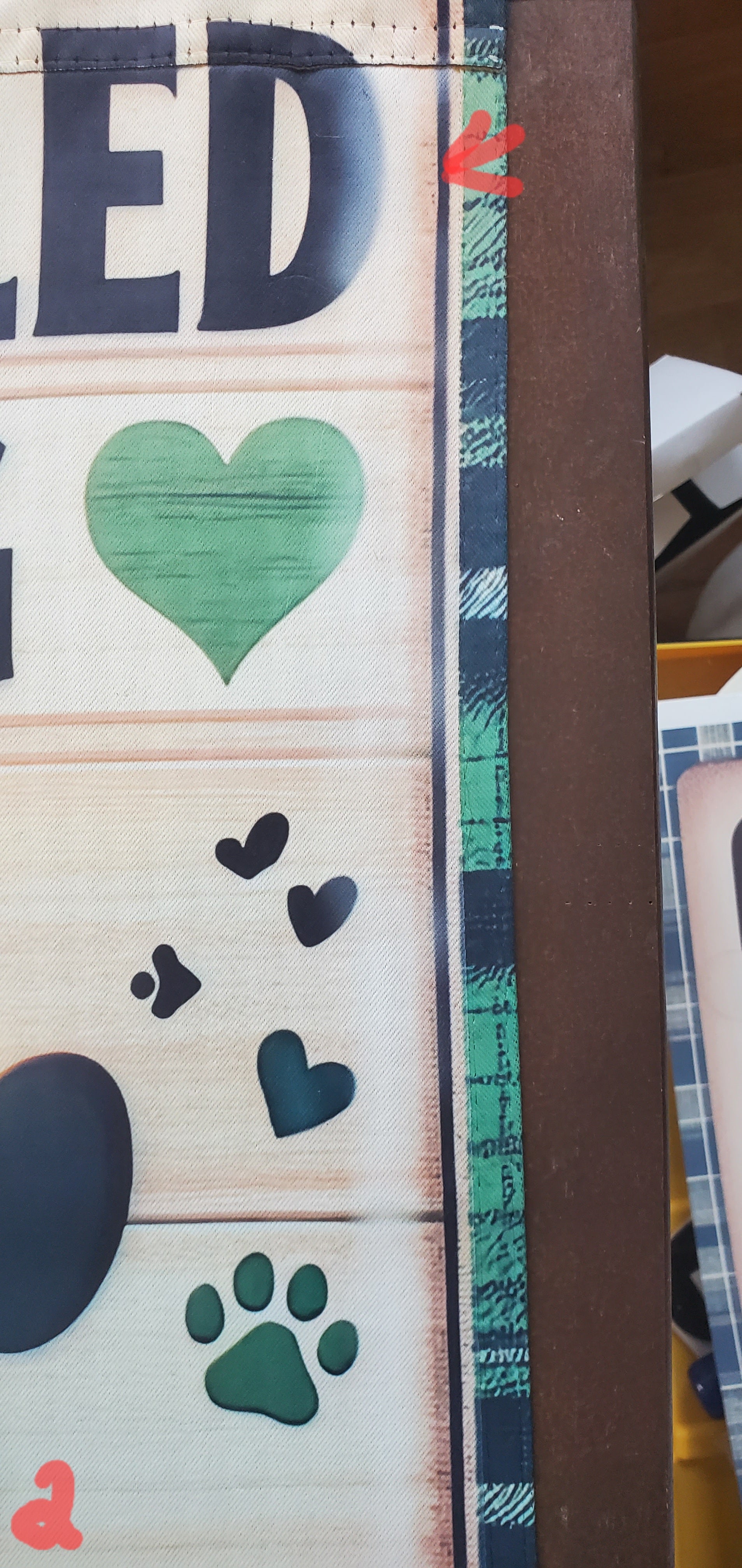 Spoiled Dog Lives Here Garden Flag  DEFECT