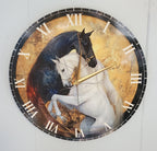 Ying and Yang Horses Aluminum Wall Clock